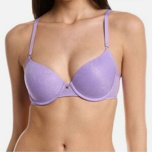 NATORI SHEER JACQUARD 136059 Full Fit Contour Underwire Bra 32DD LILAC NEW